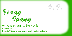 virag ivany business card